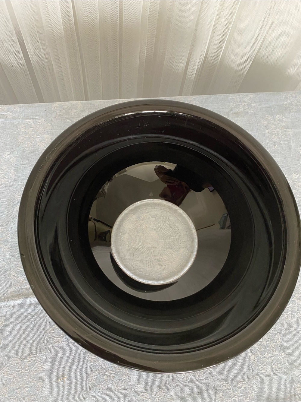 Vintage 80’s Large Black Pyrex Serving Bowl 2.5 L #325